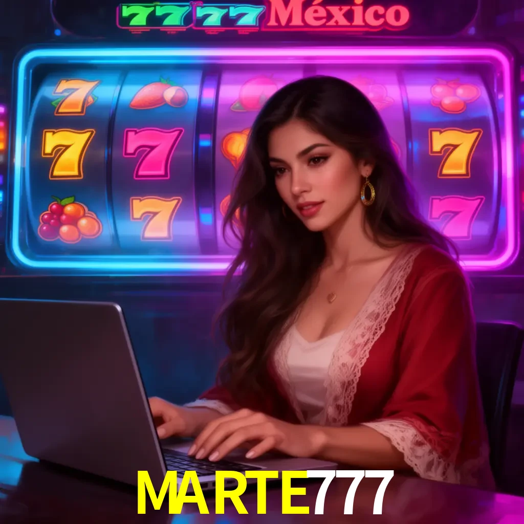 MARTE777 Slots - tragamonedas, RTP y control Tragamonedas MARTE777 con símbolos, saldo móvil y reglas de apuesta visibles